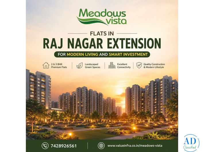 Flats in Raj Nagar Extension for Modern Living and Smart Investment