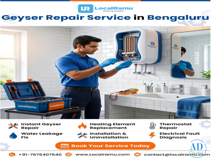 Geyser Repair Service in Bengaluru with LocalRamu Services