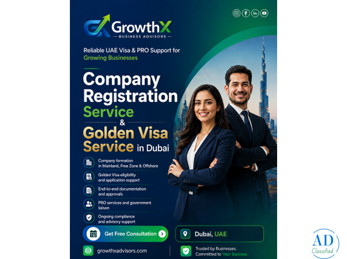 Company Registration Service and Golden Visa Service in Dubai