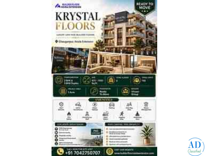 Is Krystal Floors Chauganpur A Good Builder Floor Project In Noida Extension?