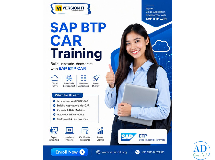 SAP BTP CAR Training in Hyderabad | Learn SAP Customer Activity Repository at Version IT