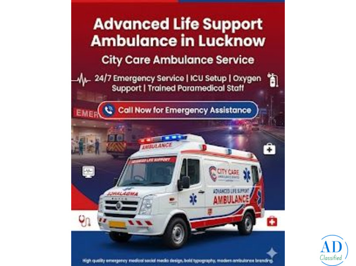 Advance life support ambulance in lucknow