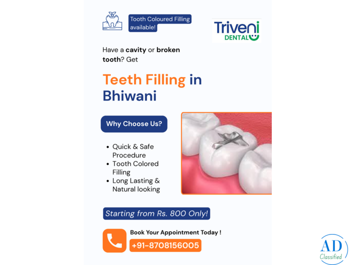 Affordable Teeth Filling Treatment in Bhiwani | Triveni Dental