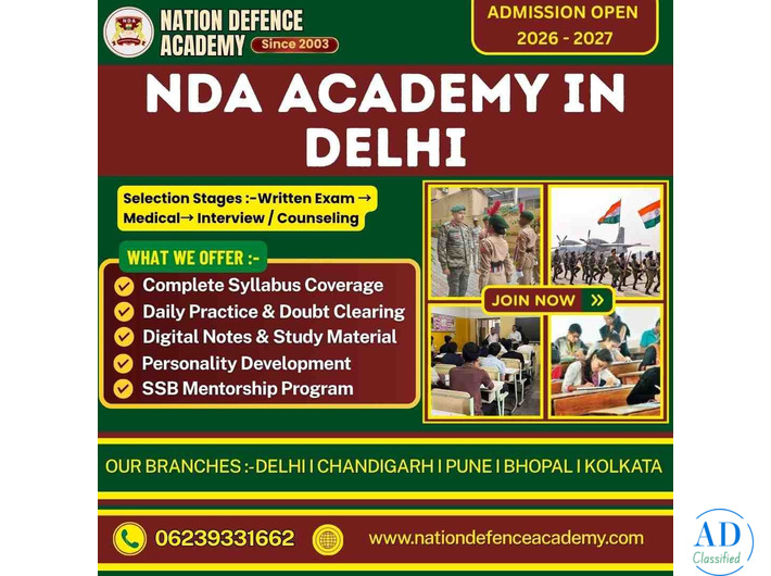 Affordable NDA Academy in Delhi with Hostel Facility