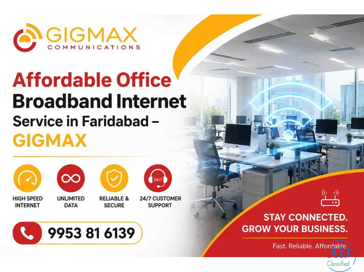 Affordable Office Broadband Internet Service in Faridabad – GIGMAX