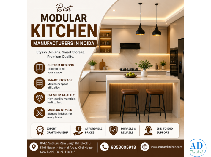 Modern Modular Kitchen Manufacturers in Noida