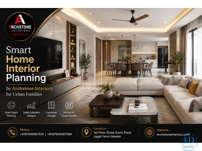 Smart Home Interior Planning by Archstone Interiors for Urban Families