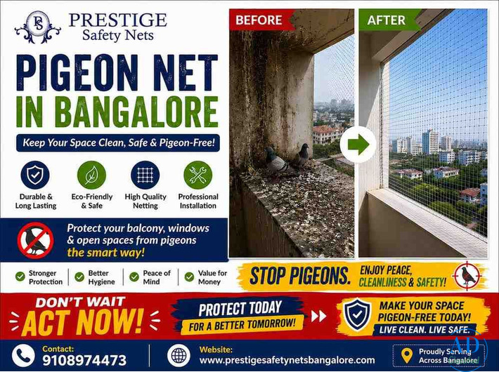 Trusted Pigeon Net in Bangalore by Prestige Safety Nets