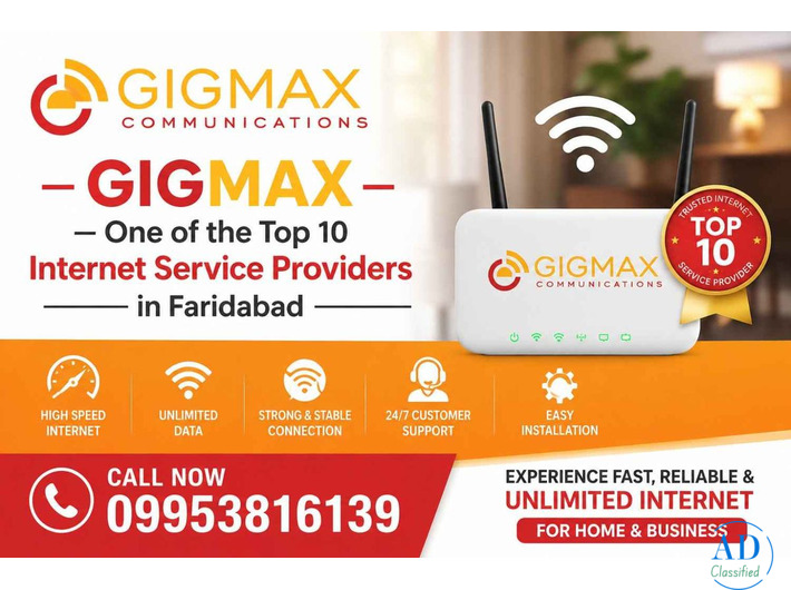 GIGMAX – One of the Top 10 Internet Service Providers in Faridabad