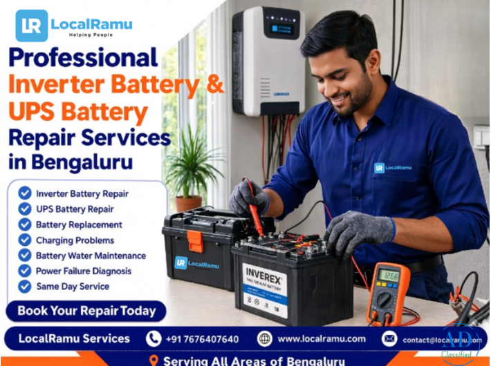 Never Face a Power Cut Again Inverter and UPS Battery Repair by LocalRamu in Bengaluru