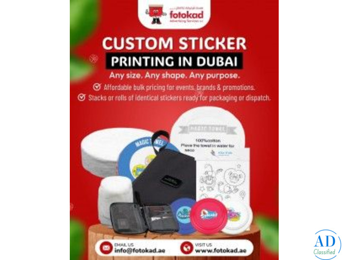 Custom Sticker Printing Services in Sharjah