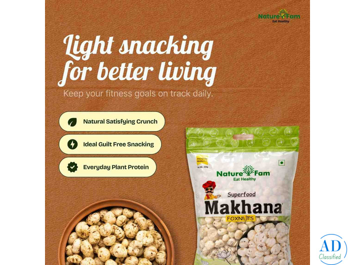 NatureFam Makhana Seeds 250g Price | Fresh & Crunchy Snacks