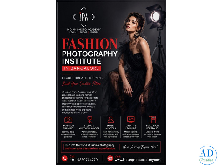 fashion photography institute in Bangalore