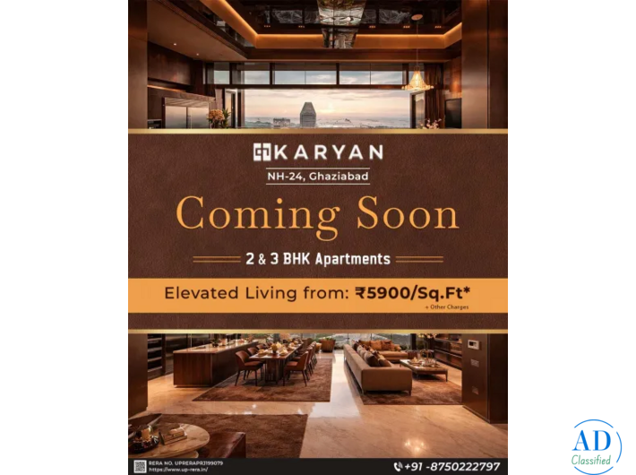 Karyan NH-24 Pre-Launch – Luxury Apartments in Ghaziabad Starting at  .*