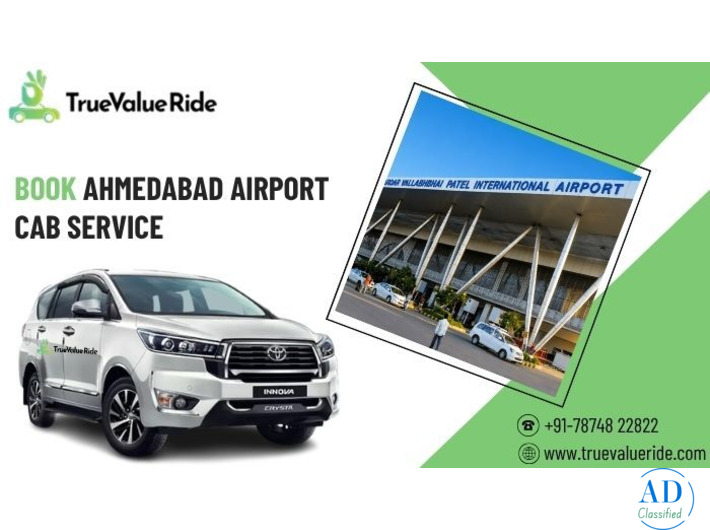 Airport Cab Service in Ahmedabad & Get 20% Off - True Value Ride