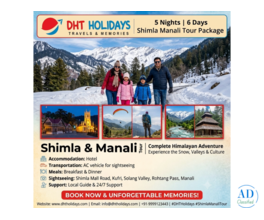 5 Nights 6 Days Shimla Manali Tour Package - DHT Holidays