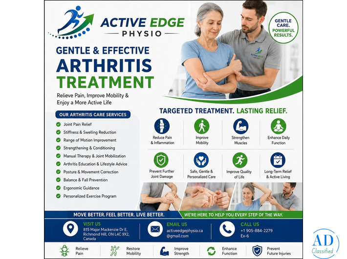 Gentle and Effective Arthritis Therapy in Richmond Hill