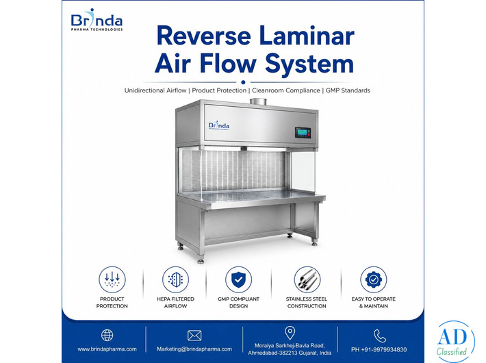 Reverse Laminar Air Flow System | Pharmaceutical Industry