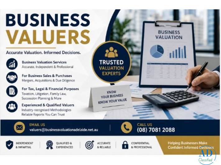 Business Valuers Adelaide – Accurate & Independent Business Valuation Services