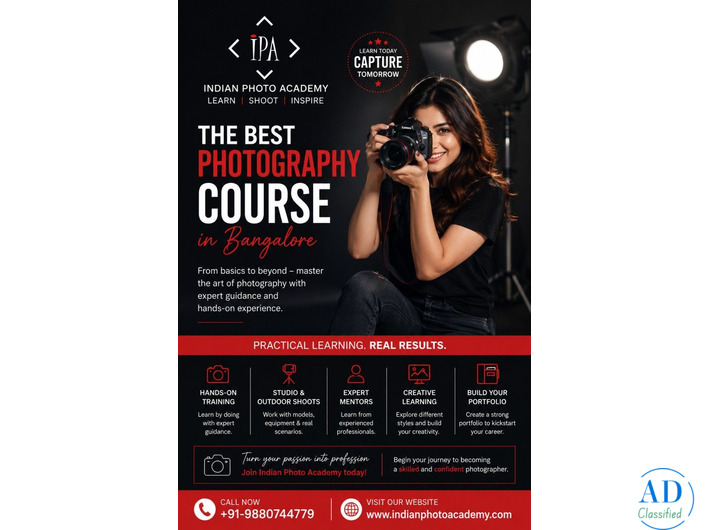 best photography course in Bangalore