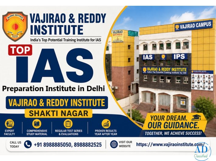 IAS Preparation Institute in Delhi- Vajirao and Reddy Institute