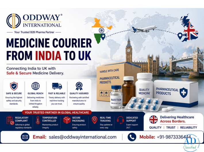 Medicine Courier from India to UK | Reliable Pharma Delivery Solutions - Oddway International