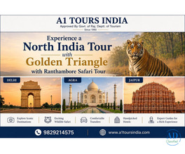 Experience a North India Tour with Golden Triangle with Ranthambore Safari Tour