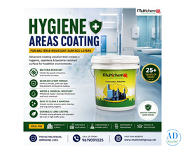 Hygiene Areas Coating for Bacteria-Resistant Surface Layers