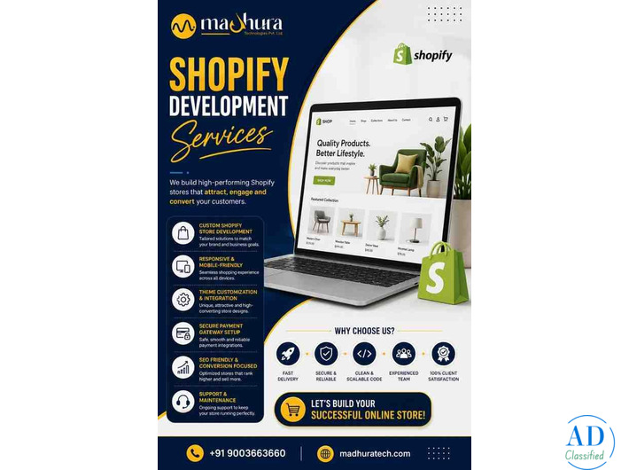 Trusted Shopify Development Services in Coimbatore – Madhura Technologies