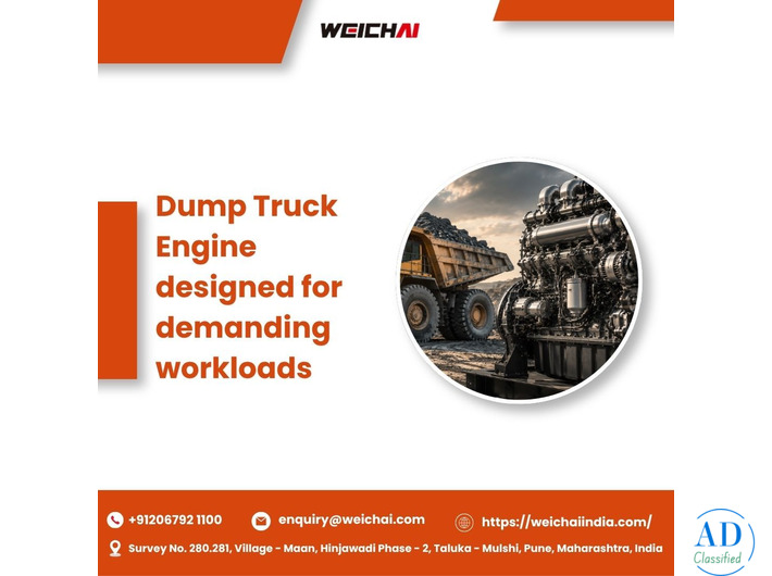 Heavy-Duty Dump Truck Engines Designed for Tough Environments