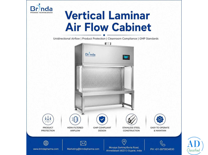 Vertical Laminar Air Flow Cabinet Supplier in India