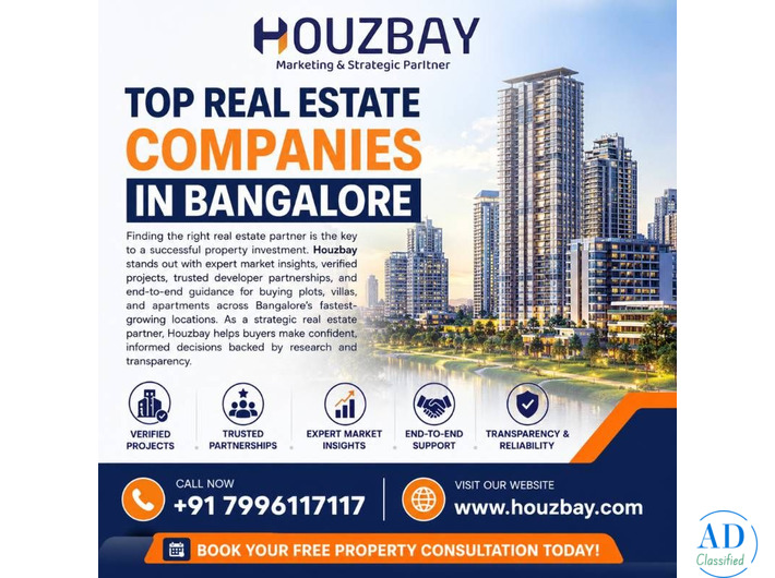 Top Real Estate Companies in Bangalore | Houzbay