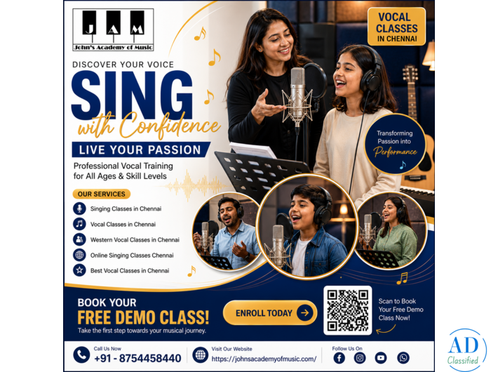 Best Singing Classes in Chennai – Learn from Expert Vocal Trainers