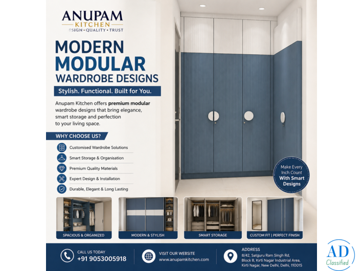Best Modern Modular Wardrobe Designs in Delhi