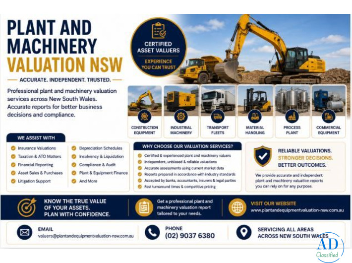 Plant and Machinery Valuation – Accurate & Independent Asset Reports