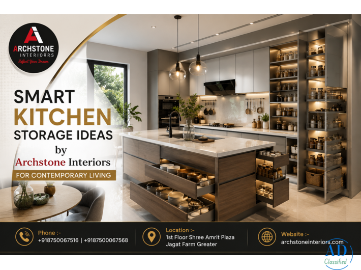 Smart Kitchen Storage Ideas by Archstone Interiors for Contemporary Living