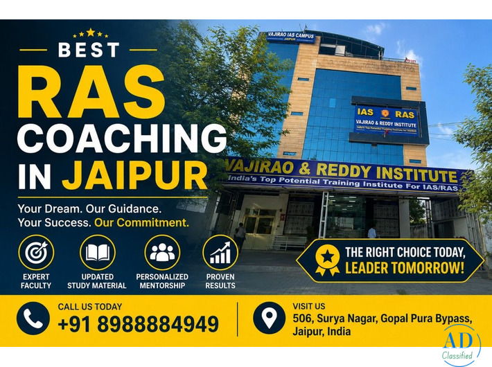 Best RAS Coaching in Jaipur- Vajirao and Reddy Institute