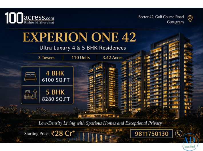 Buy Premium Apartments in Experion One 42 Sector 42 Gurgaon