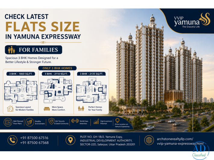 Check Latest Flats Size in Yamuna Expressway for Families