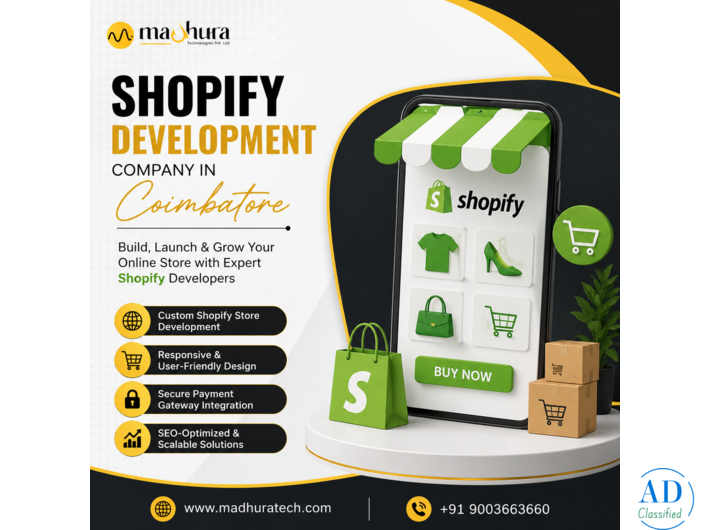 Shopify Development Company in Coimbatore Creating Conversion-Focused Shopify Stores