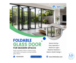 Foldable Glass Door for Flexible Living Spaces