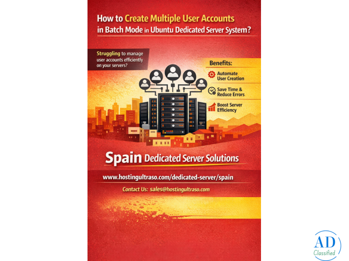 How to Create Multiple User Accounts in Batch Mode in an Ubuntu Dedicated Server System?