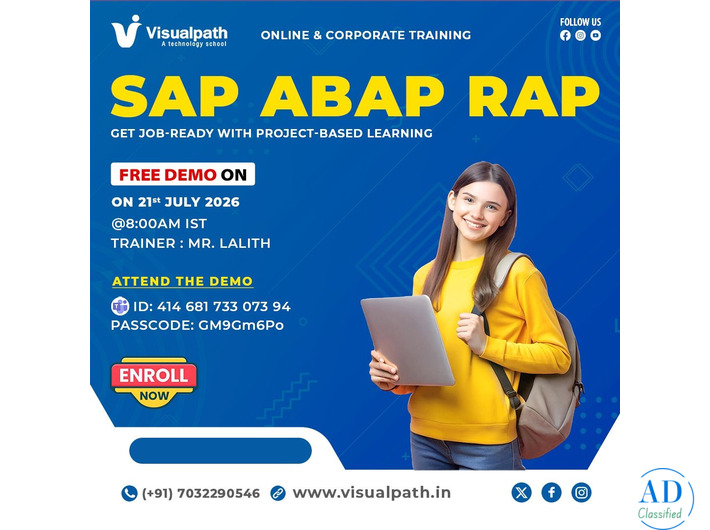 Free SAP ABAP RAP Online Demo – Upgrade Your Skills July 21