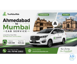 True Value Ride – Ahmedabad to Mumbai Cab Service Booking