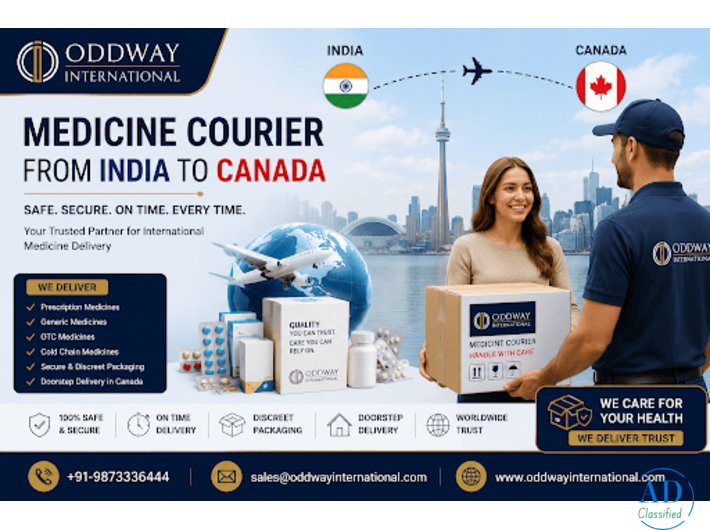 Courier Medicines from India to Canada for Bulk Healthcare Needs | Oddway International