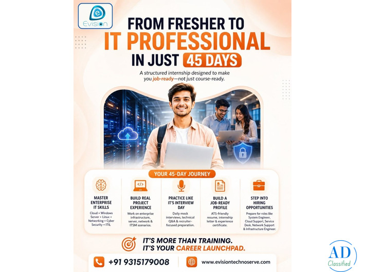 From Fresher to IT Professional in Just 45 Days - Evision Technoserve