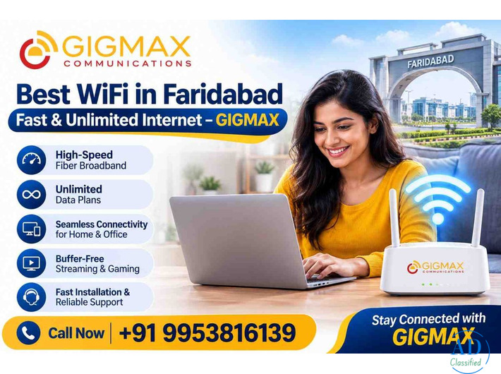Best WiFi in Faridabad | Fast & Unlimited Internet – GIGMAX