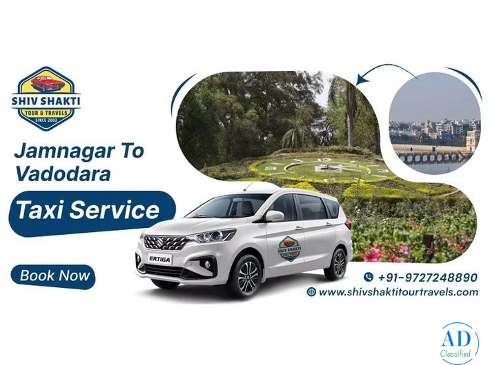 Jamnagar To Vadodara Taxi Service – Safe & Affordable Cab Booking
