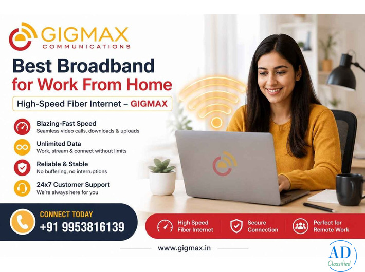 Best Broadband for Work From Home | High-Speed Fiber Internet – GIGMAX