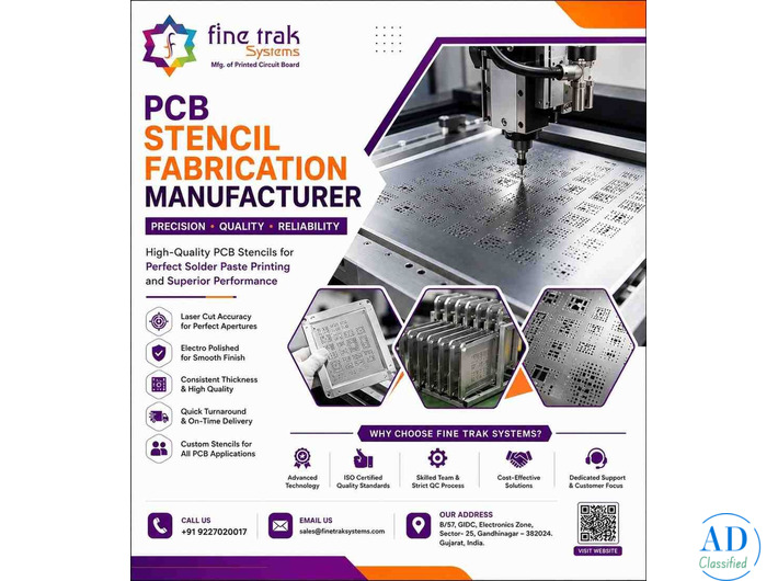 PCB Stencil Fabrication Manufacturer in Ahmedabad - FineTrak